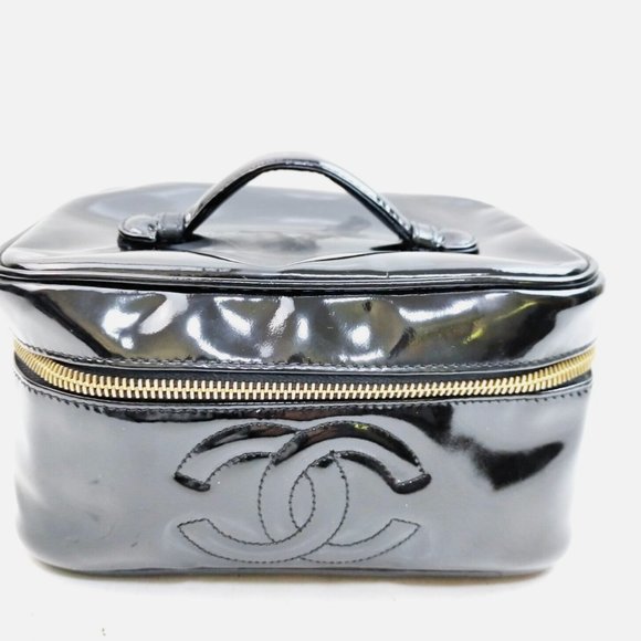 Chanel Vanity Bag Black Enamel - Picture 1 of 9